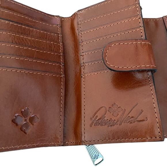 Patricia Nash NWOTS Canetti Florence Brown Leather Trifold Wallet - Picture 7 of 7